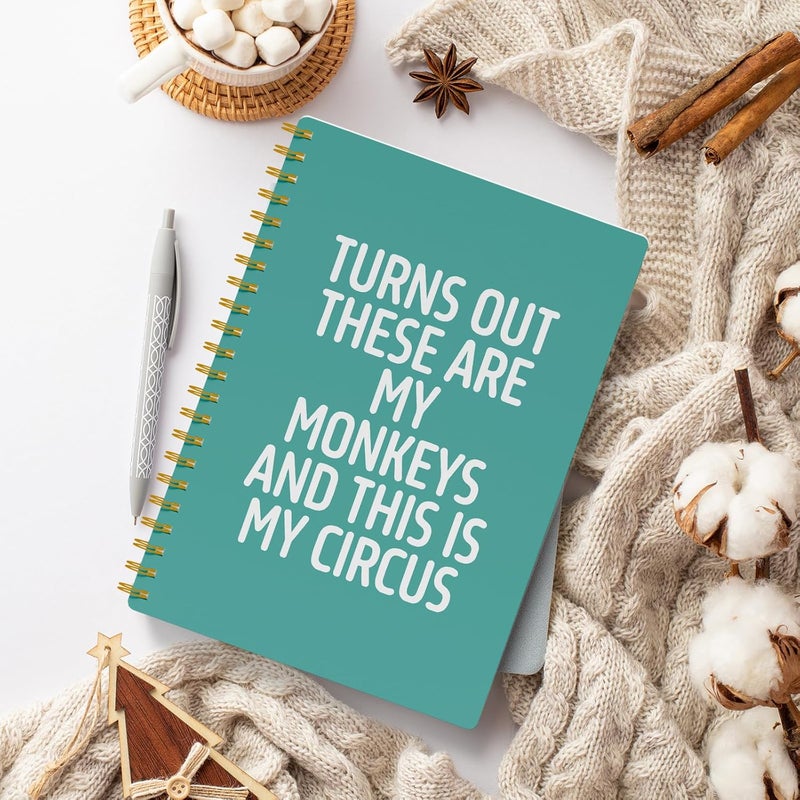 EKGJW Funny Notebooks for Work,Turquoise Aesthetic Journal, Funny Boss Day Gifts, Boss Gifts for Men Women, Funny Gifts for Boss, Boss Office Decor, Spiral Notebook 5.5x8.3 Inch - Image 3